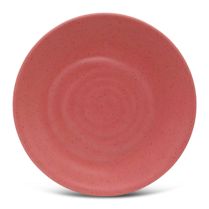 SUPERWARE | Pure Melamine | Round Dinner Plate Set - Pink Sand (11.0") | 6 Nos.| Stain Free, Glazed Finish