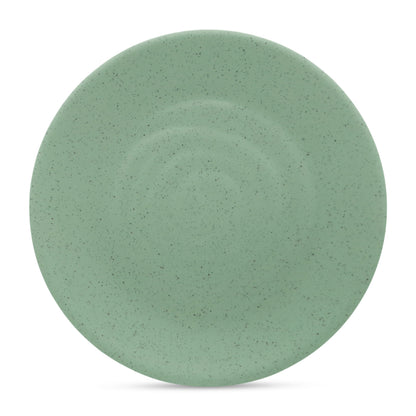 SUPERWARE | Pure Melamine | Round Dinner Plate Set - Green Sand (11.0") | 6 Nos. | Stain Free, Glazed Finish