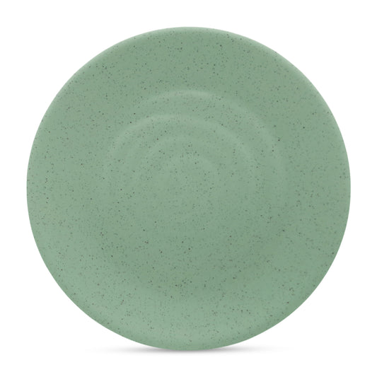 SUPERWARE | Pure Melamine | Round Dinner Plate Set - Green Sand (11.0") | 6 Nos. | Stain Free, Glazed Finish