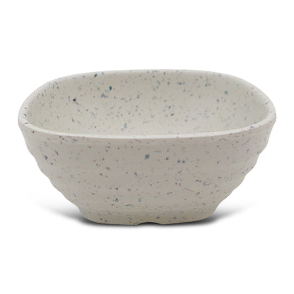 SUPERWARE | Pure Melamine | Square Soup Bowl Set - White Sand (4.25") | 6 Nos. | Stain Free, Glazed Finish