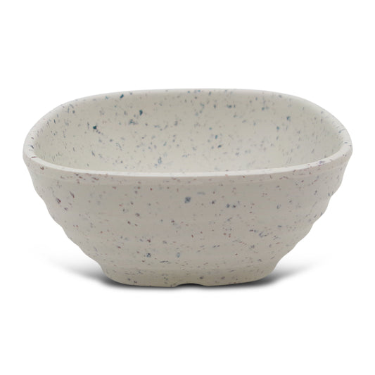 SUPERWARE | Pure Melamine | Square Soup Bowl Set - White Sand (4.25") | 6 Nos. | Stain Free, Glazed Finish