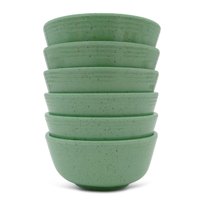 SUPERWARE | Pure Melamine | Classic Plus Katori Set - Green Sand (3.5") | 6 Nos. | Stain Free, Glazed Finish