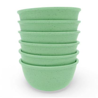 SUPERWARE | Pure Melamine | Round Katori Set - Green Sand (3.5") | 6 Nos. | Stain Free, Glazed Finish