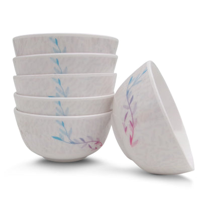 SUPERWARE | Pure Melamine | Katori Set - Ivy Leaf (3.5") | 6 Nos. | Stain Free, Glazed Finish