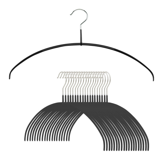 MAWA | Made in Germany | Metal Hanger Set | Top Hanger | Economic light 40/PT | Non-Slip Coating | 360° Rotatable Swivel Hook | Space Saver | 10 Pieces