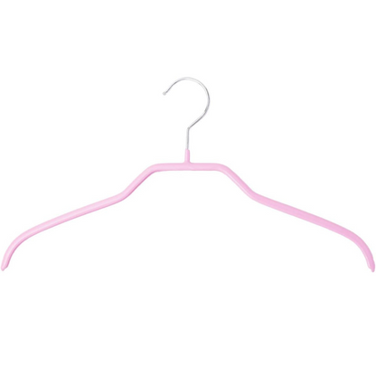 MAWA | Made in Germany | Metal Hanger Set | Silhouette 41/F | Shirt Hanger | Collar Shape | Non-Slip Coating | 360° Rotatable Swivel Hook | Space Saver | 10 Pieces