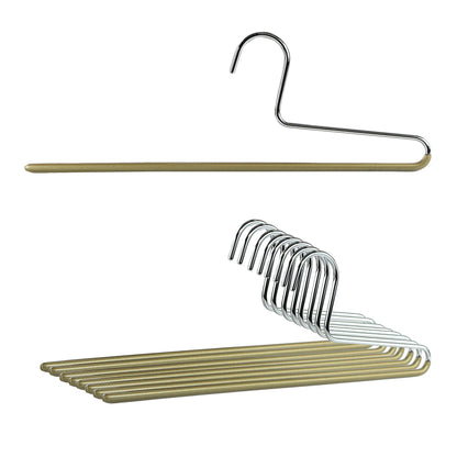 MAWA | Made in Germany | Metal Hanger Set | Trouser Hanger | KHC 35 | Anti-Slip Bar | Space Saver | 10 Pieces