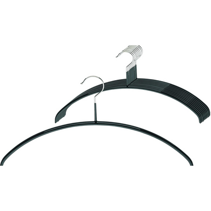MAWA | Made in Germany | Metal Hanger Set | Top Hanger | Economic 40/P | Non-Slip Coating | 360° Rotatable Swivel Hook | Space Saver | 10 Pieces