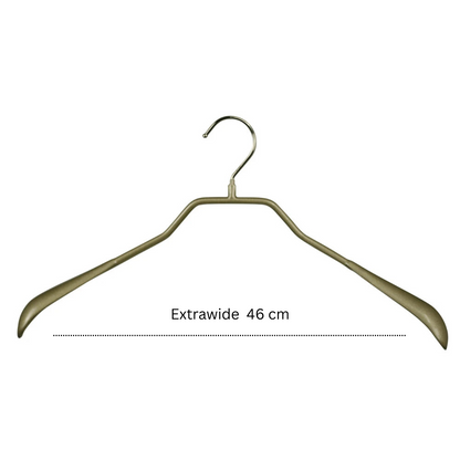 MAWA | Made in Germany | Metal Hanger Set | Jacket Hanger | Bodyform 42/L | Non-Slip Coating | 360° Rotatable Swivel Hook | Widened Shoulder Support | 5 Pieces
