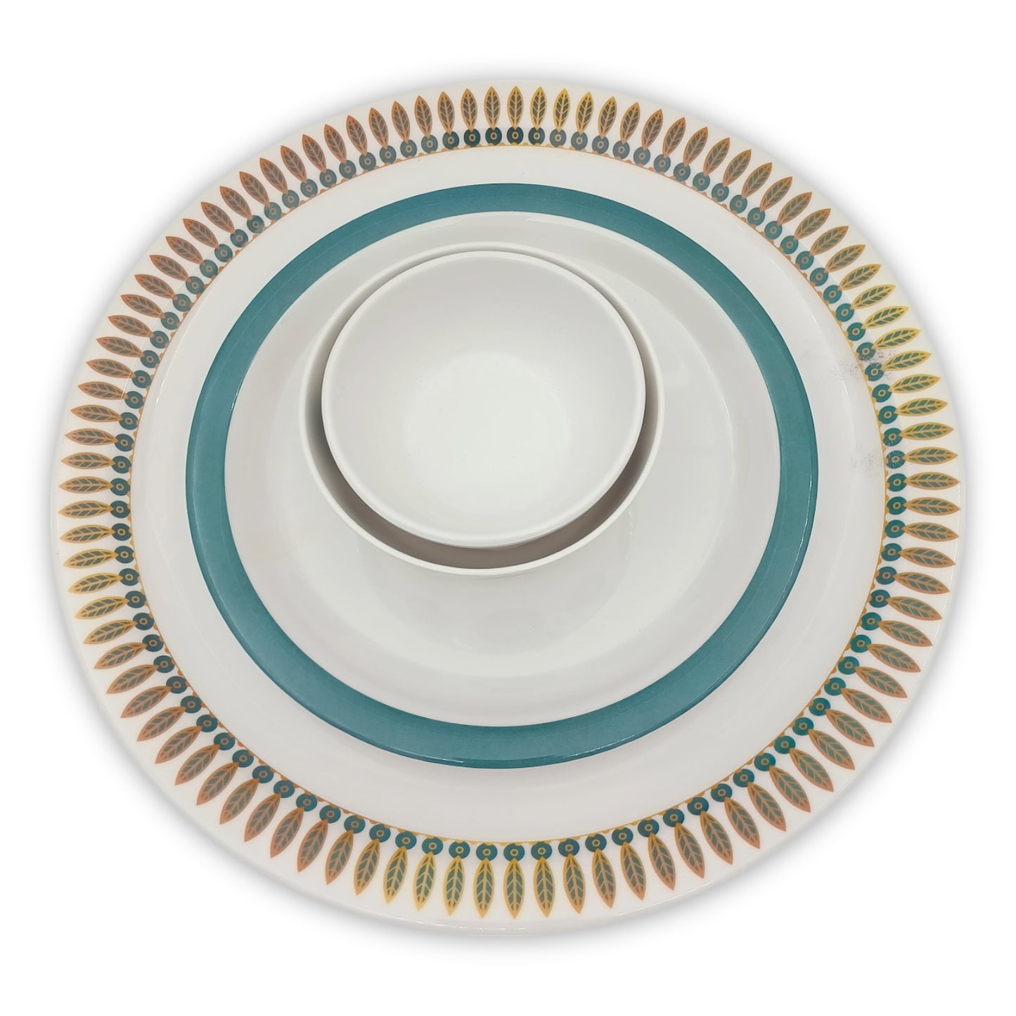 SUPERWARE | Pure Melamine | Dinner Set - AMELIA | Set Of 24 Pcs. | Stain Free, Glazed Finish