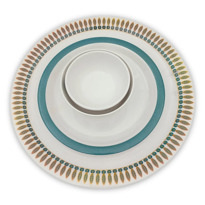 SUPERWARE | Pure Melamine | Dinner Set - AMELIA | Set Of 24 Pcs. | Stain Free, Glazed Finish