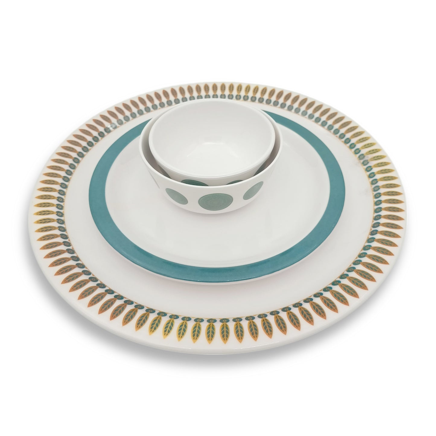 SUPERWARE | Pure Melamine | Dinner Set - AMELIA | Set Of 24 Pcs. | Stain Free, Glazed Finish