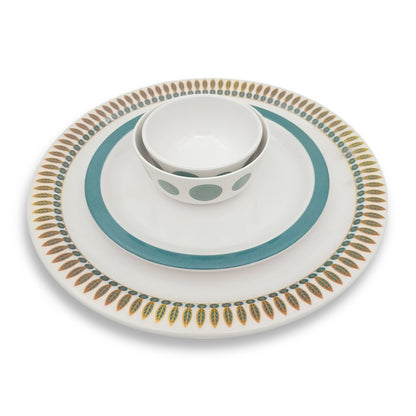 SUPERWARE | Pure Melamine | Dinner Set - AMELIA | Set Of 24 Pcs. | Stain Free, Glazed Finish