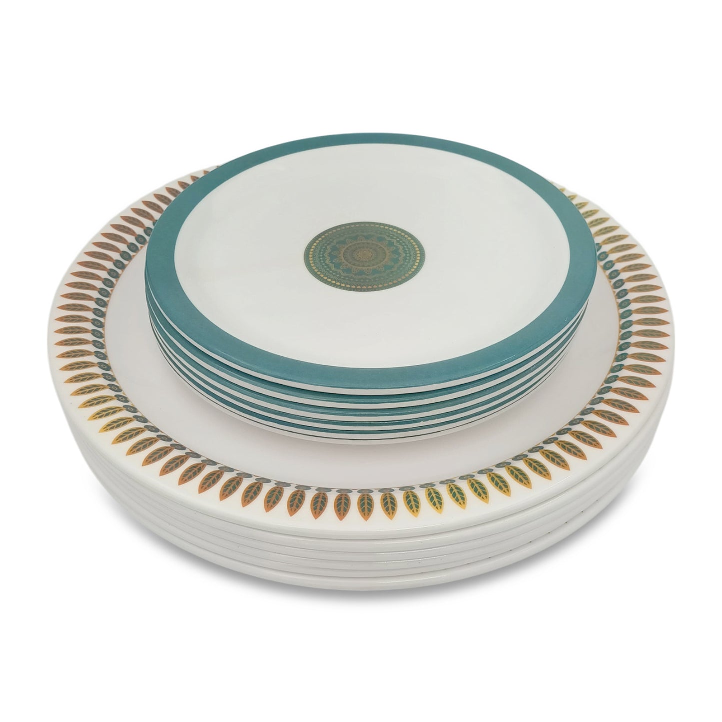 SUPERWARE | Pure Melamine | Dinner Set - AMELIA | Set Of 24 Pcs. | Stain Free, Glazed Finish
