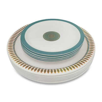 SUPERWARE | Pure Melamine | Dinner Set - AMELIA | Set Of 24 Pcs. | Stain Free, Glazed Finish