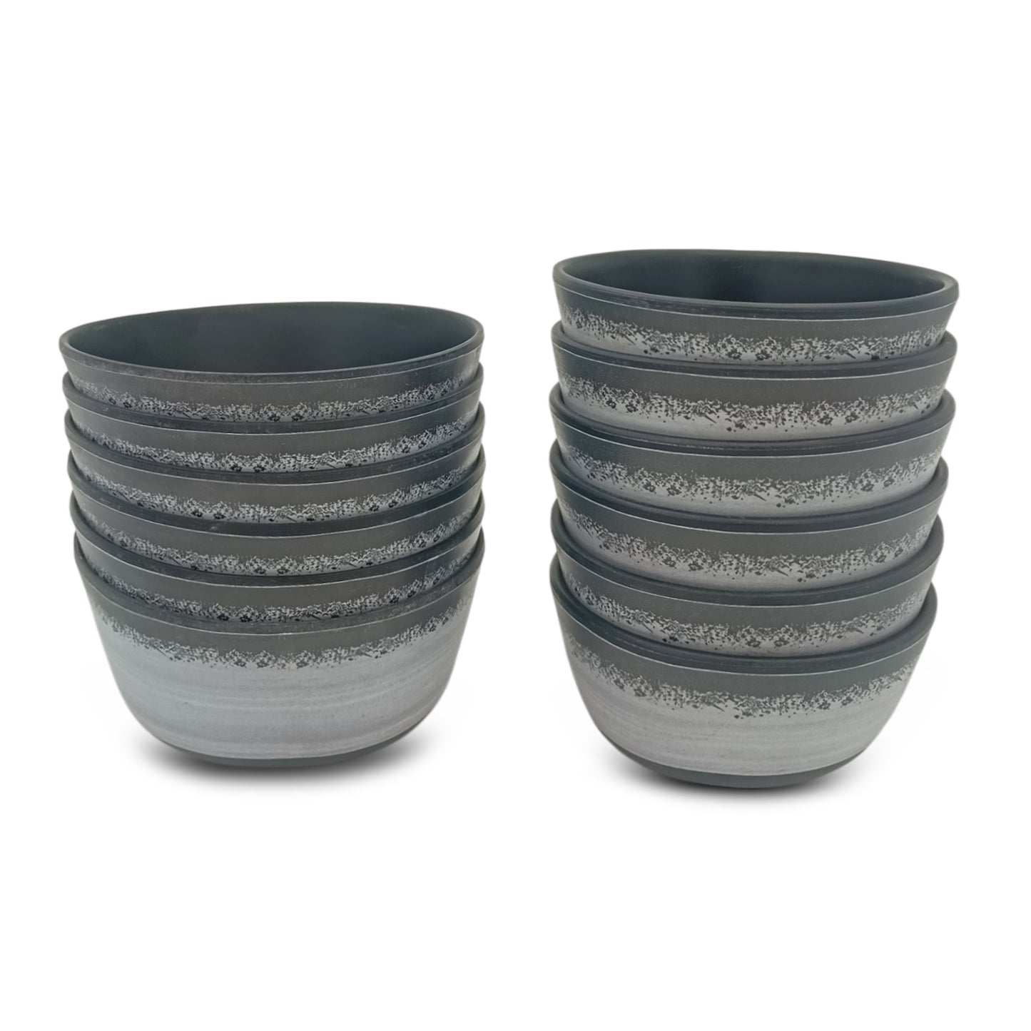 SUPERWARE | Pure Melamine | Dinner Set - Circular Black-Matt | Set Of 26 Pcs. | Stain Free, Glazed Finish