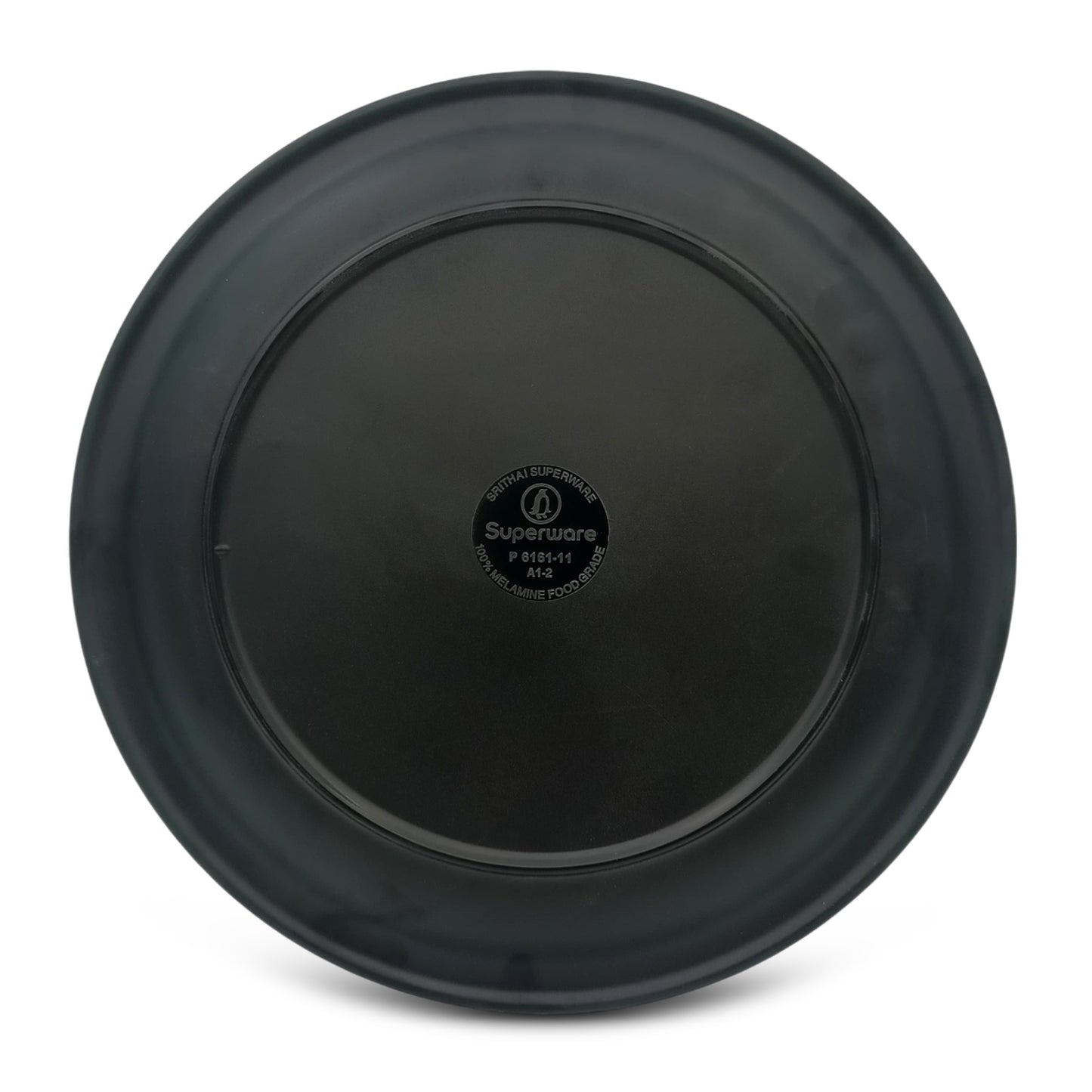 SUPERWARE | Pure Melamine | Dinner Set - Circular Black-Matt | Set Of 26 Pcs. | Stain Free, Glazed Finish