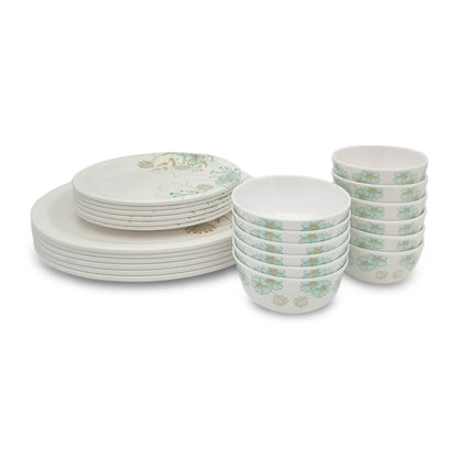 SUPERWARE | Pure Melamine | Dinner Set - HAVEN | Set Of 24 Pcs. | Stain Free, Glazed Finish