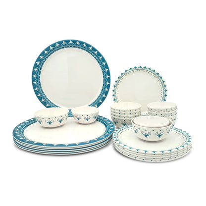 SUPERWARE | Pure Melamine | Dinner Set - IVAN | Set Of 24 Pcs. | Stain Free, Glazed Finish