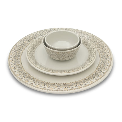 SUPERWARE, Pure Melamine | Dinner Set - Manila Gold Desert Tan | Set Of 24 Pcs. | Stain Free, Glazed Finish