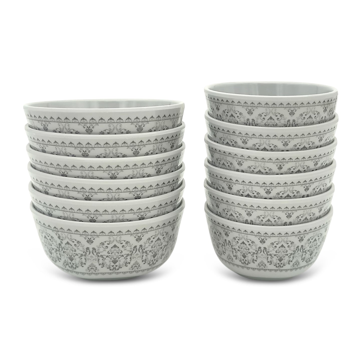SUPERWARE | Pure Melamine | Dinner Set - Manila Grey Lava | Set Of 26 Pcs. | Stain Free, Glazed Finish