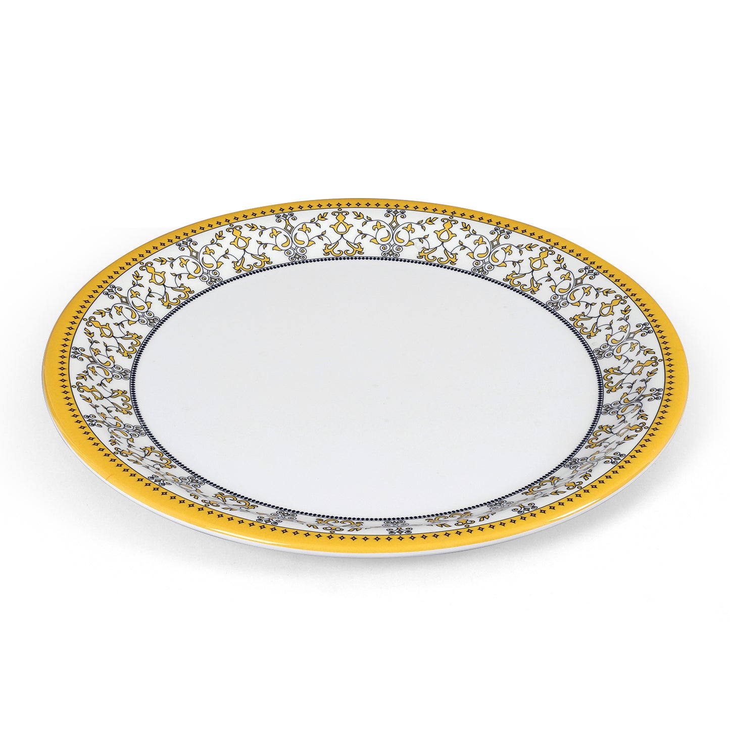 SUPERWARE | Pure Melamine | Buffet Plate Set – ForgetMeNot (12.5”) | 6 Nos. | Stain Free, Glazed Finish