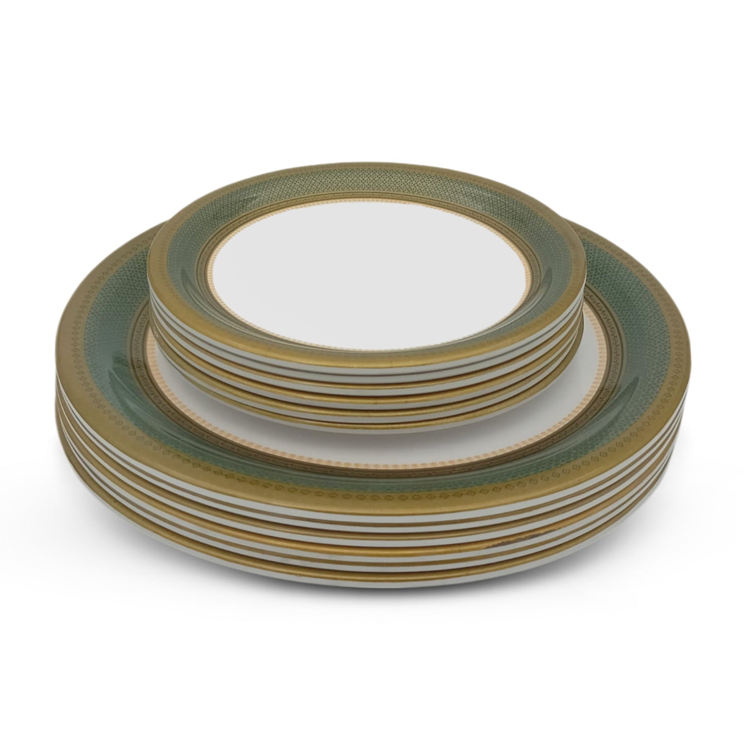 SUPERWARE, Pure Melamine | Dinner Set - Bridal-Green | Set Of 37 Pcs. | Stain Free, Glazed Finish