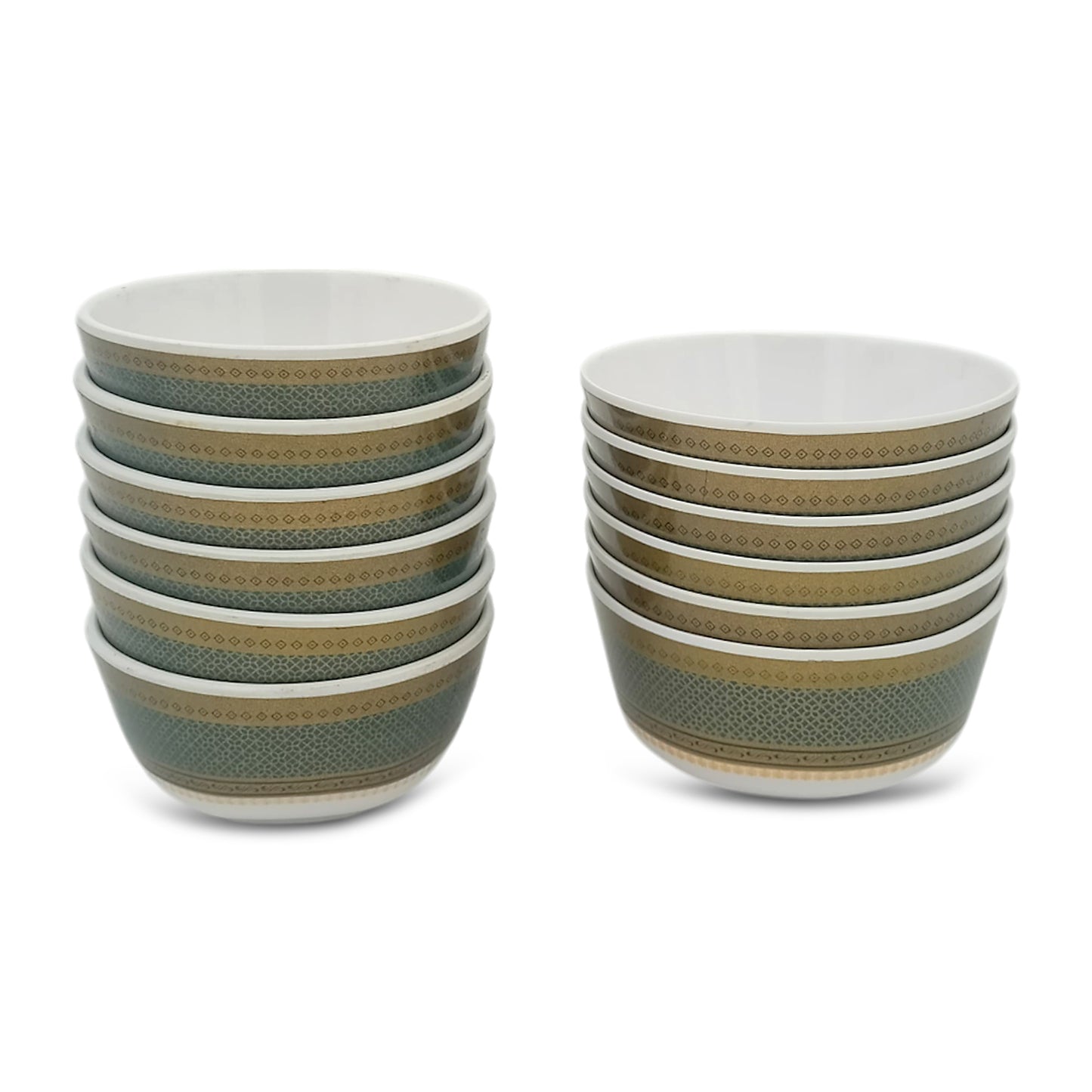 SUPERWARE, Pure Melamine | Dinner Set - Bridal-Green | Set Of 37 Pcs. | Stain Free, Glazed Finish