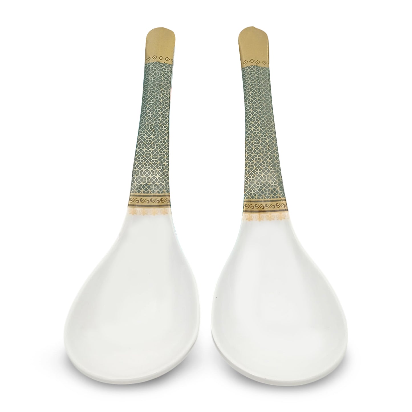 SUPERWARE, Pure Melamine | Dinner Set - Bridal-Green | Set Of 37 Pcs. | Stain Free, Glazed Finish
