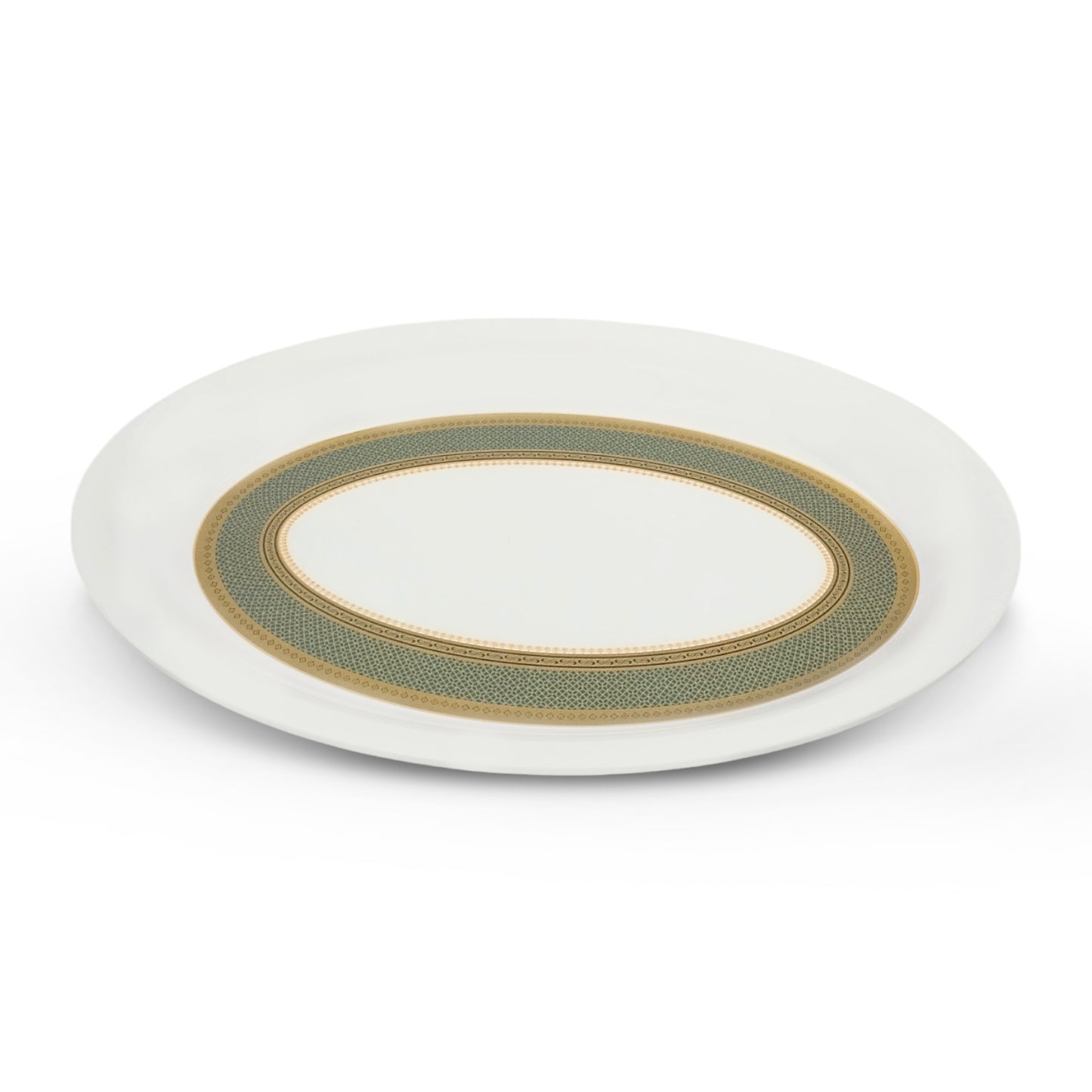 SUPERWARE, Pure Melamine | Dinner Set - Bridal-Green | Set Of 37 Pcs. | Stain Free, Glazed Finish