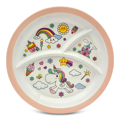 SUPERWARE | Pure Melamine | Kid Set - Unicorn | 3 Pcs. | Stain Free, Glazed Finish