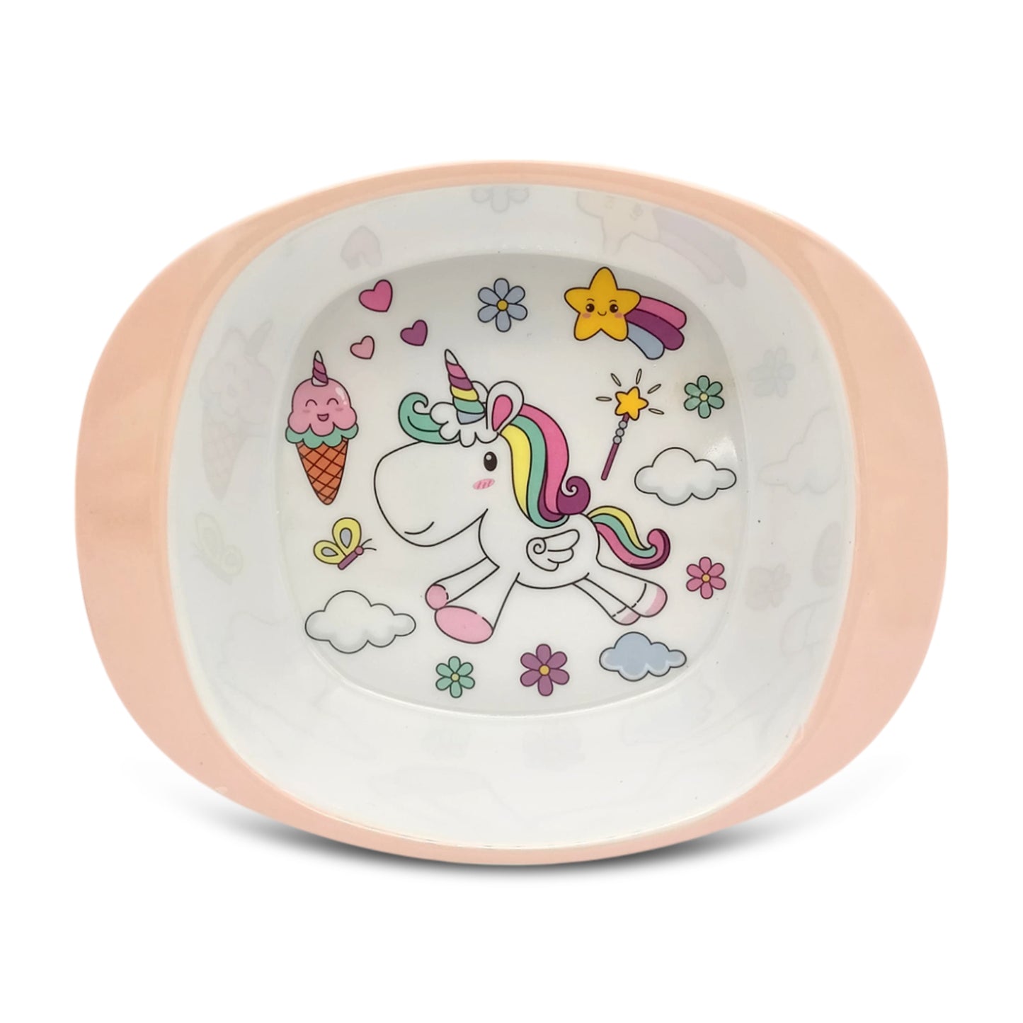 SUPERWARE | Pure Melamine | Kid Set - Unicorn | 3 Pcs. | Stain Free, Glazed Finish