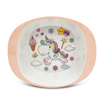 SUPERWARE | Pure Melamine | Kid Set - Unicorn | 3 Pcs. | Stain Free, Glazed Finish
