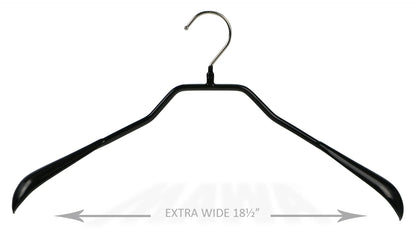 MAWA | Made in Germany | Metal Hanger Set | Jacket Hanger | Bodyform 42/L | Non-Slip Coating | 360° Rotatable Swivel Hook | Widened Shoulder Support | 5 Pieces