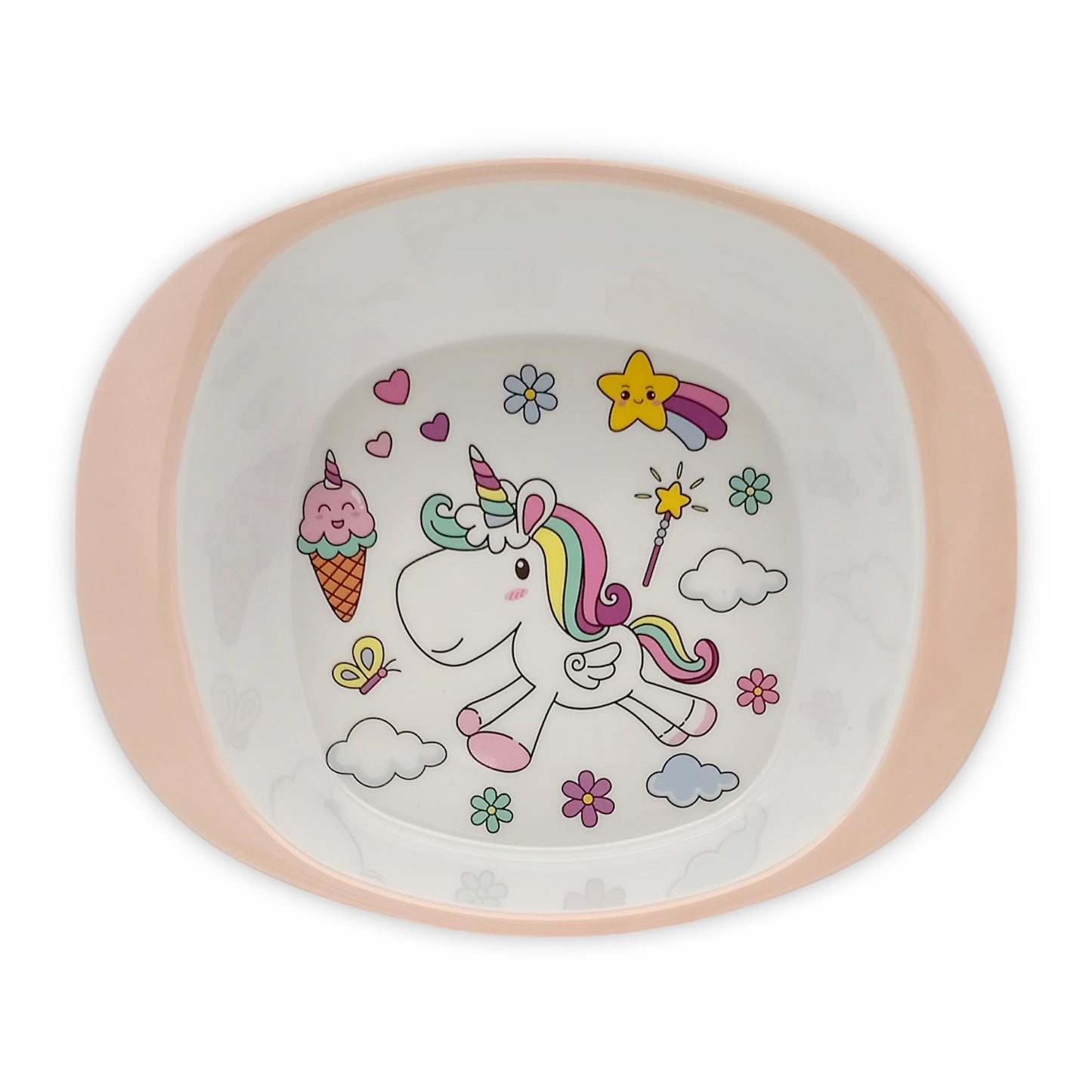 SUPERWARE | Pure Melamine | Kid Set - Unicorn | 4 Pcs. | Stain Free, Glazed Finish
