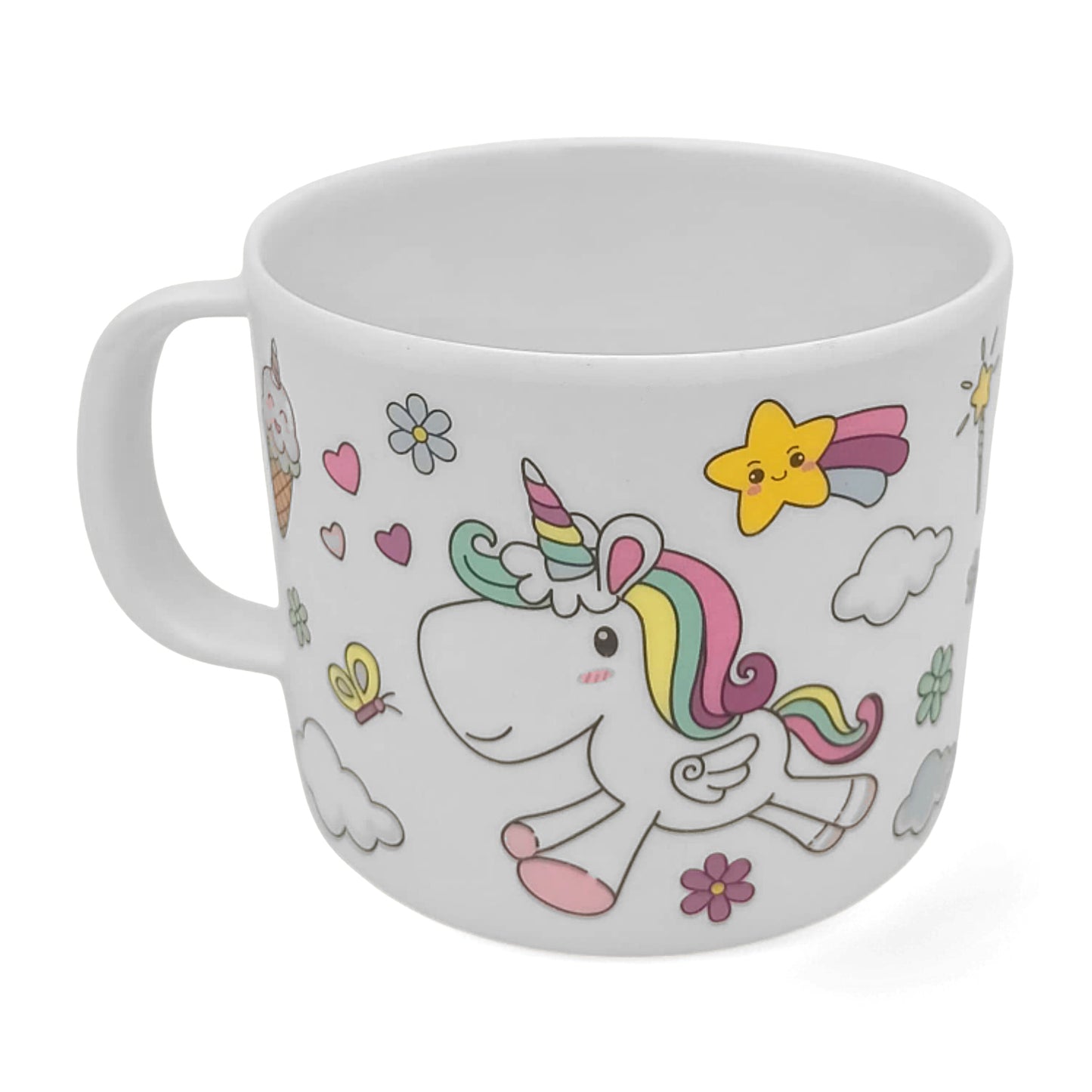 SUPERWARE | Pure Melamine | Kid Set - Unicorn | 4 Pcs. | Stain Free, Glazed Finish