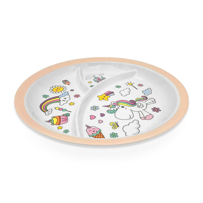 SUPERWARE | Pure Melamine | Kid Set - Unicorn | 4 Pcs. | Stain Free, Glazed Finish