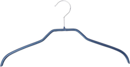 MAWA | Made in Germany | Metal Hanger Set | Silhouette 41/F | Shirt Hanger | Collar Shape | Non-Slip Coating | 360° Rotatable Swivel Hook | Space Saver | 10 Pieces