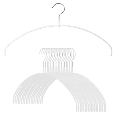 MAWA | Made in Germany | Metal Hanger Set | Top Hanger | Economic light 40/PT | Non-Slip Coating | 360° Rotatable Swivel Hook | Space Saver | 10 Pieces