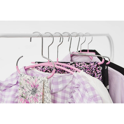 MAWA | Made in Germany | Metal Hanger Set | Silhouette 41/F | Shirt Hanger | Collar Shape | Non-Slip Coating | 360° Rotatable Swivel Hook | Space Saver | 10 Pieces