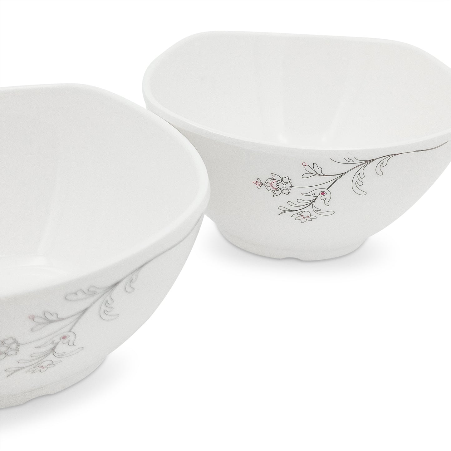 SUPERWARE | Pure Melamine | Soup Bowl Set - Summer Stems (4.5") | 6 Nos. | Stain Free, Glazed Finish