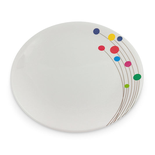 SUPERWARE | Pure Melamine | Dinner Plate Set – Colour Bubbles (10.75”) | 6 Nos. | Stain Free, Glazed Finish
