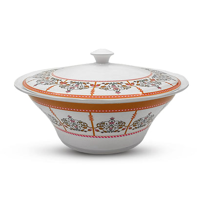 SUPERWARE | Pure Melamine | Dinner Set - Gardenia Aura | Set Of 38 Pcs. | Stain Free, Glazed Finish
