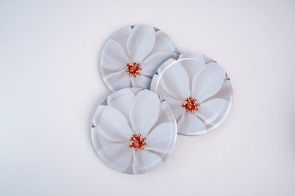 SUPERWARE | Pure Melamine | Coasters - C-Flower | Set Of 8 Pcs | Stain Free, Glazed Finish