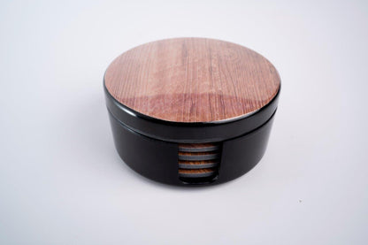 SUPERWARE | Pure Melamine | Coasters - Dark Oak [Light]| Set Of 8 Pcs | Stain Free, Glazed Finish
