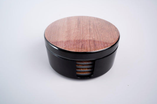 SUPERWARE | Pure Melamine | Coasters - Dark Oak [Light]| Set Of 8 Pcs | Stain Free, Glazed Finish