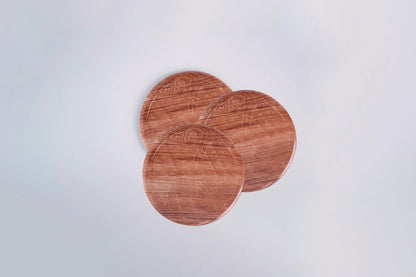 SUPERWARE | Pure Melamine | Coasters - Dark Oak [Light]| Set Of 8 Pcs | Stain Free, Glazed Finish