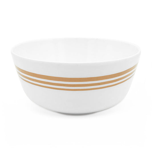 SUPERWARE | Pure Melamine | Bowl Set - Golden Lines 4" | 6 Nos. | Stain Free, Glazed Finish