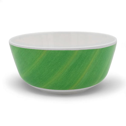 SUPERWARE | Pure Melamine | Soup Bowl Set - Banana Leaf White Base (4.5") | 6 Nos.| Stain Free, Glazed Finish