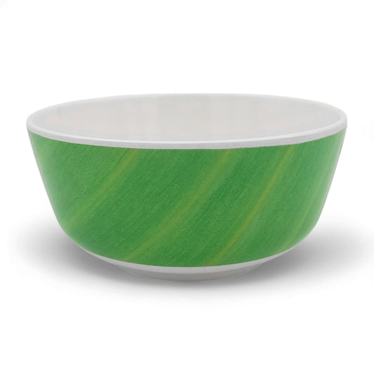 SUPERWARE | Pure Melamine | Soup Bowl Set - Banana Leaf White Base (4.5") | 6 Nos.| Stain Free, Glazed Finish